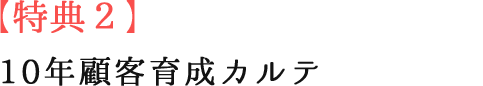 【特典２】10年顧客育成カルテ